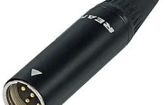Conector mini XLR tată cu 4 pini Neutrik Rean RT4MC-B