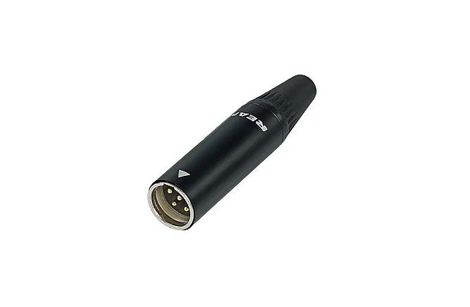 Conector mini XLR tată cu 4 pini Neutrik Rean RT4MC-B