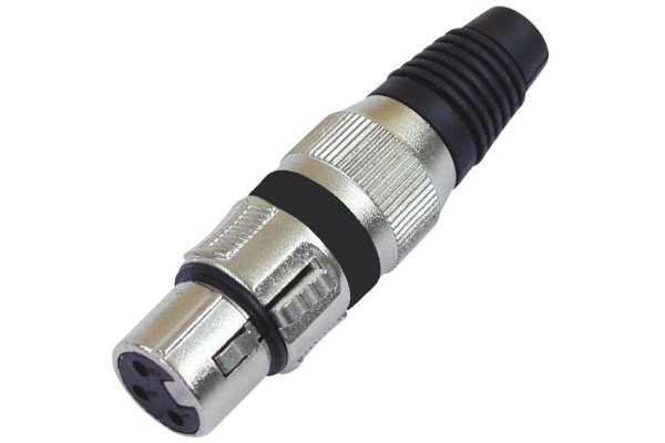 XLR socket 3pin bk 10x