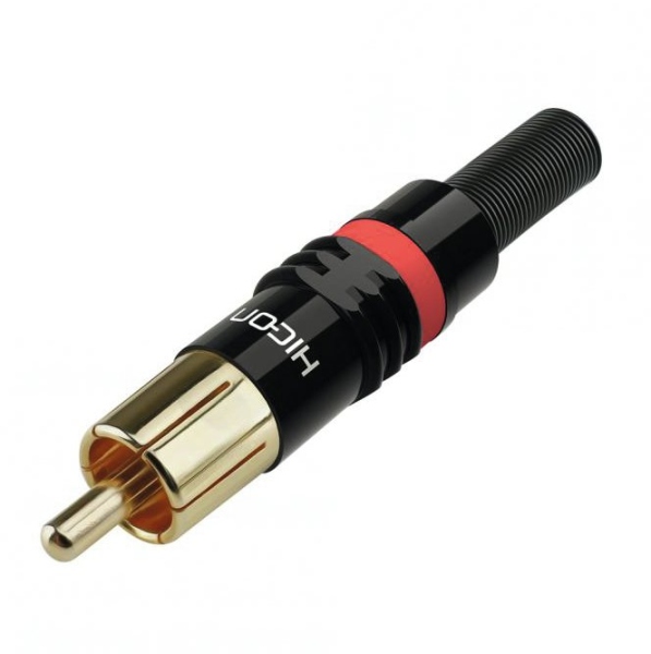 Hicon RCA plug HI-CM03-RED