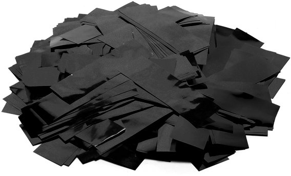 TCM FX Metallic Confetti rectangular 55x18mm, black, 1kg