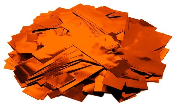 TCM FX Metallic Confetti rectangular 55x18mm, orange, 1kg