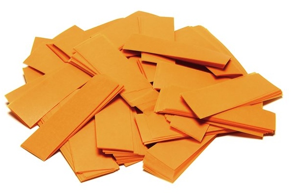 Slowfall Confetti rectangular 55x18mm, orange, 1kg Slowfall Confetti rectangular 55x18mm, orange, 1kg
