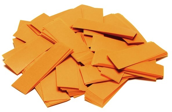 TCM FX Slowfall Confetti rectangular 55x18mm, orange, 1kg