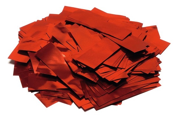 TCM FX Metallic Confetti rectangular 55x18mm, red, 1kg