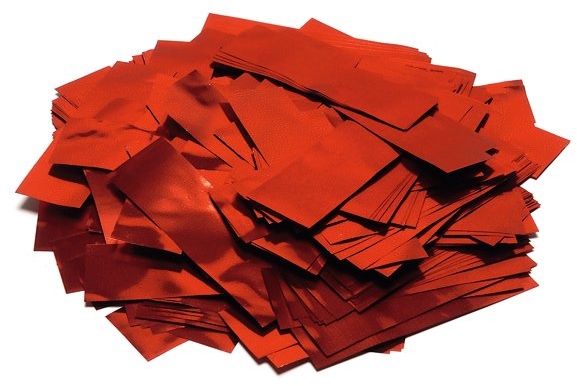 TCM FX Metallic Confetti rectangular 55x18mm, red, 1kg