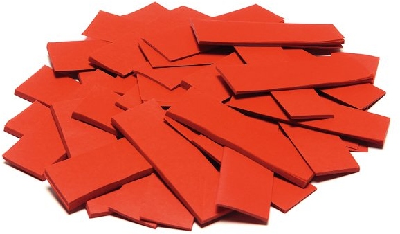 TCM FX Slowfall Confetti rectangular 55x18mm, red, 1kg