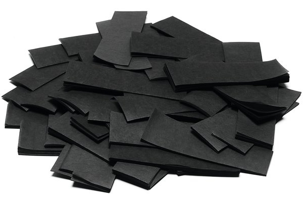 Slowfall Confetti rectangular 55x18mm, black, 1kg Slowfall Confetti rectangular 55x18mm, black, 1kg