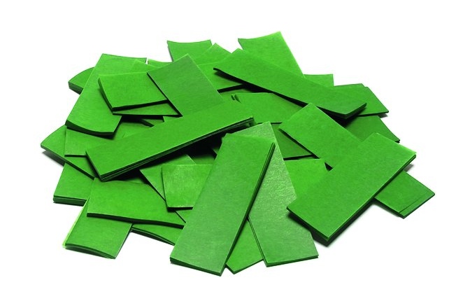 Confeti din hârtie  TCM FX Slowfall Confetti rectangular 55x18mm, dark green, 1kg