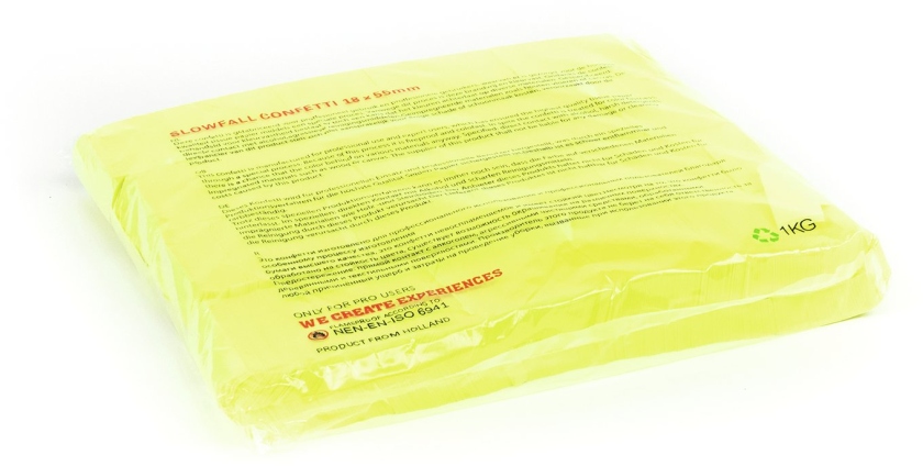 TCM FX Slowfall Confetti rectangular 55x18mm, neon-yellow, uv active, 1kg