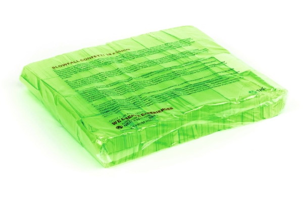 Slowfall Confetti rectangular 55x18mm, neon-green, uv active, 1kg Slowfall Confetti rectangular 55x18mm, neon-green, uv active, 1kg