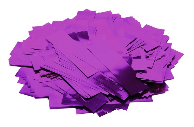 Confeti din hârtie, violet TCM FX Metallic Confetti rectangular 55x18mm, pink, 1kg