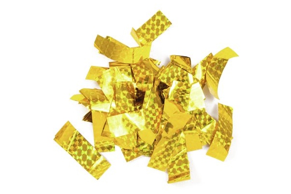 Metallic Confetti rectangular 55x18mm, gold, laser effect, 1kg Metallic Confetti rectangular 55x18mm, gold, laser effect, 1kg