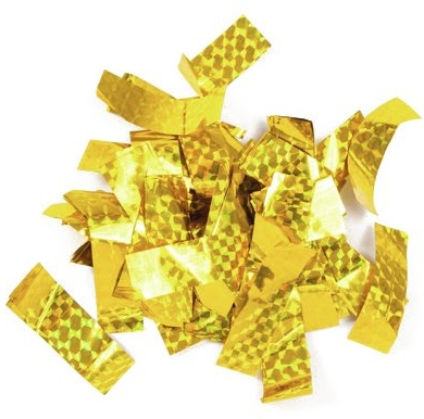 TCM FX Metallic Confetti rectangular 55x18mm, gold, laser effect, 1kg