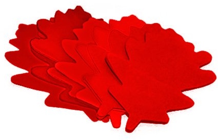 TCM FX Slowfall Confetti Oak Leaves 120x120mm, red, 1kg