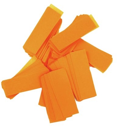 TCM FX Slowfall Confetti rectangular 55x18mm, neon-orange, uv active, 1kg