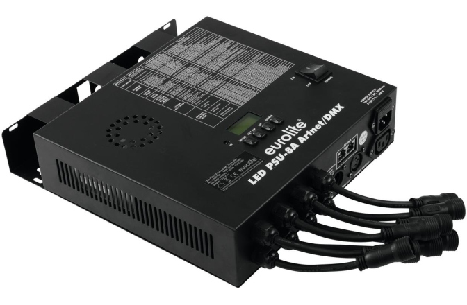 Controler pentru tuburi cu pixeli LED  Eurolite LED PSU-8A Artnet/DMX