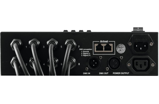 Controler pentru tuburi cu pixeli LED  Eurolite LED PSU-8A Artnet/DMX
