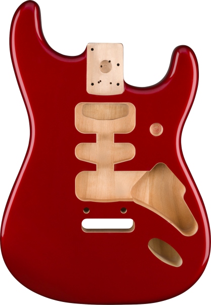 Fender Deluxe Series Stratocaster HSH Alder Body 2 Point Bridge Mount Candy Apple Red