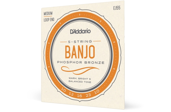Corzi Banjo Daddario EJ55 5-String PB Medium 10-23