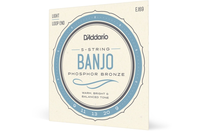 Corzi Banjo Daddario EJ69 5-String PB Light 9-20