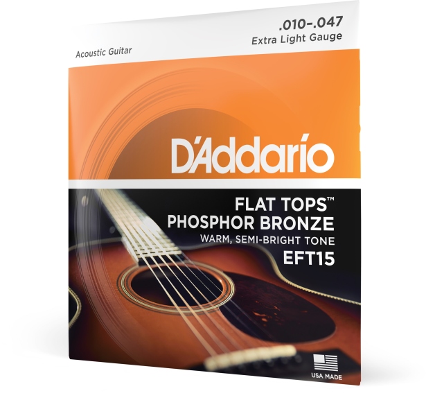 Daddario EFT15 Flat Tops PB Extra Light 10-47