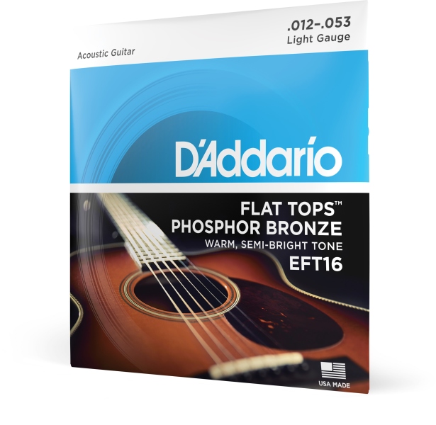 Daddario EFT16 Flat Tops PB Strings Light 12-53