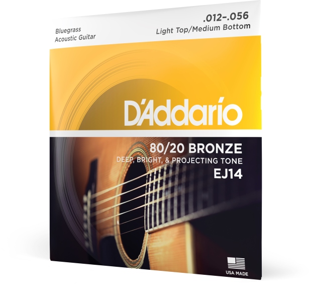 Daddario EJ14 80/20 Bronze Light Top/Medium Bottom/Bluegrass 12-56