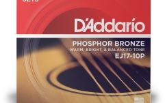 Corzi chitară acustică Daddario EJ17-10P PB Medium 13-56 10 Sets