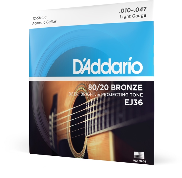 Daddario EJ36 12-String Bronze Light 10-47