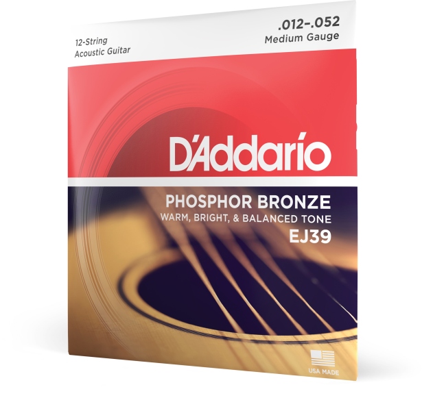 Daddario EJ39 12-String PB Medium 12-52