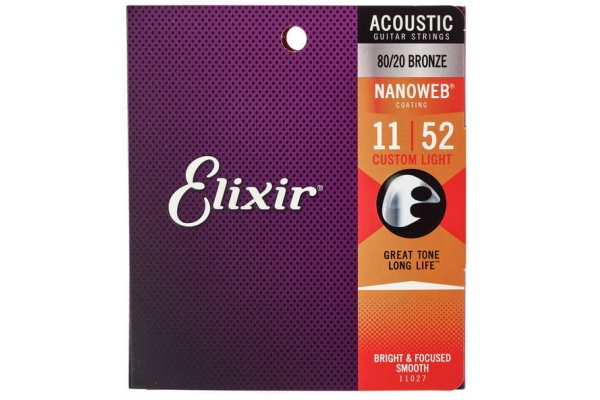 Elixir Nanoweb Acoustic 80/20 Custom Light