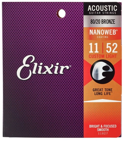 Elixir Nanoweb Acoustic 80/20 Custom Light
