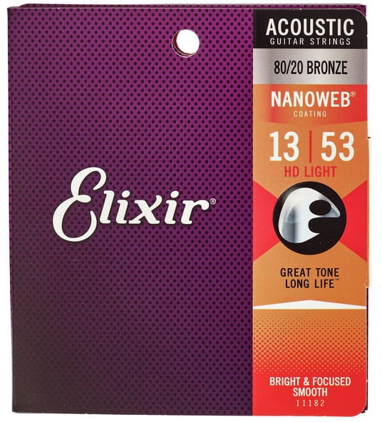 Elixir Nanoweb Acoustic 80/20 HD Light
