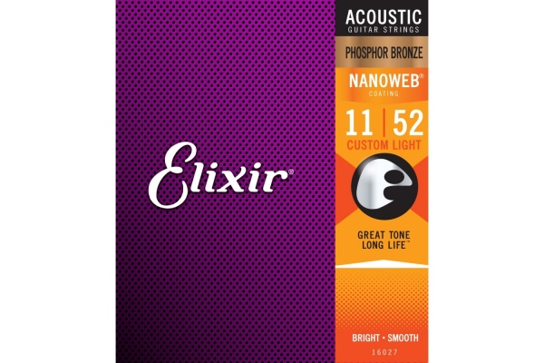 Elixir Nanoweb Acoustic Ph Bronze Custom Light