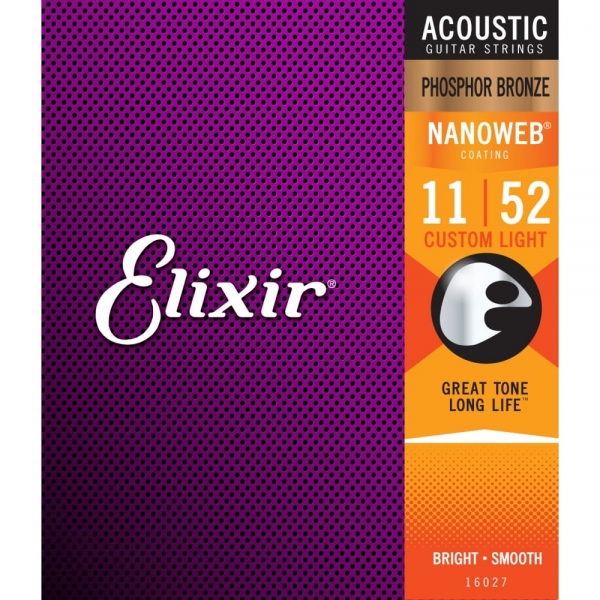 Elixir Nanoweb Acoustic Ph Bronze Custom Light
