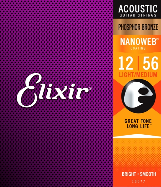 Elixir Nanoweb Acoustic Ph Bronze Light-Medium 12-56