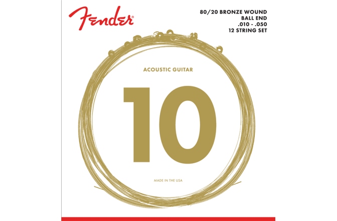 Corzi chitară acustică Fender 80/20 Bronze 70-12L