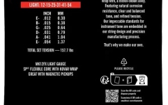 Corzi chitară acustică Martin Guitars Luxe Kovar MK12FX Acoustic Light 12-54