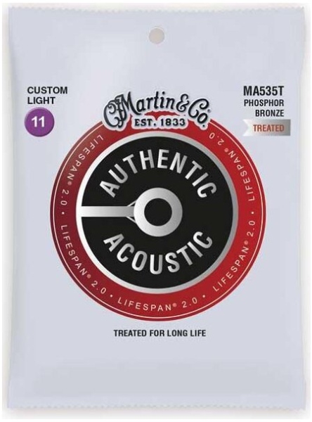 Martin Guitars MA535T Custom Light (11-52) AA Treated Phosphor Bronze 92/8 Acoustic
