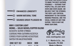 Corzi chitară acustică Martin Guitars Retro MM-11 Custom Light