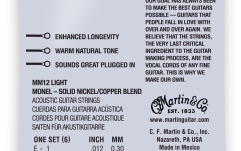 Corzi chitară acustică  Martin Guitars Retro MM-12 Light