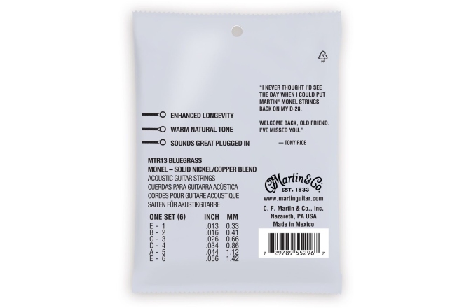Corzi chitară acustică Martin Guitars Retro MTR13 Tony Rice Bluegrass