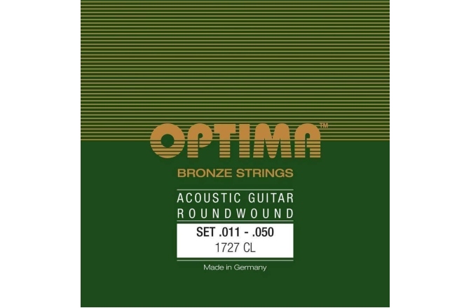 Corzi chitară acustică Optima Bronze Roundwound - Set Custom Light