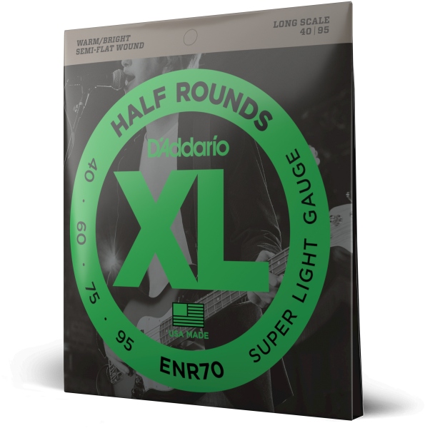 Daddario ENR70 Half Round Super Light 40-95 Long Scale