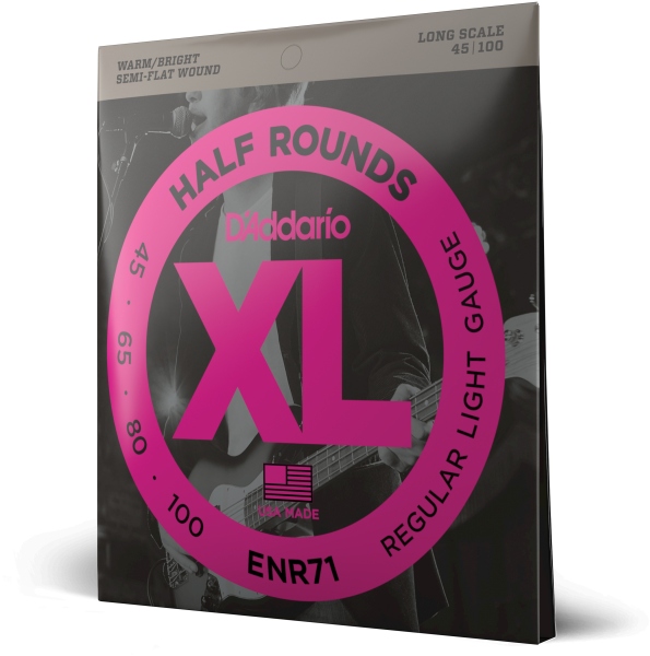 Daddario ENR71 Half Round Regular Light 45-100 Long Scale