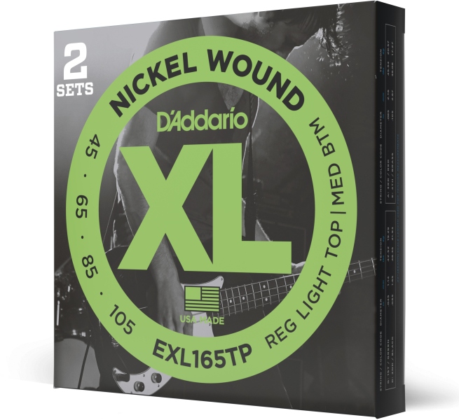Daddario EXL165TP Custom Light 45-105 2 Sets Long Scale