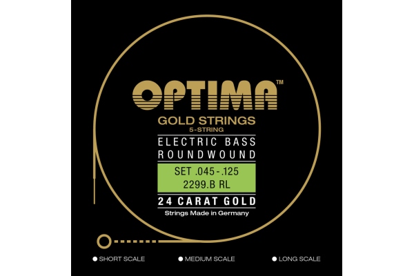 Optima Corzi chitara bas Gold strings round wound Set