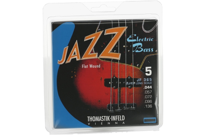 Corzi chitara bas set  Thomastik Jazz Bass series nickel flat wound round core Set 5-str. super long