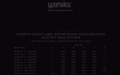 Corzi chitară bas Warwick Black Label 4 Set Medium 045/105 40200 M
